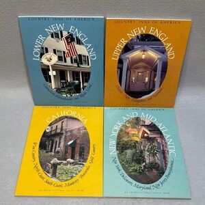 Vintage 1980 Country Inns of America 4 Book Lot Architectural Digest Travel